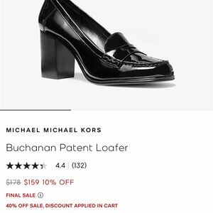 Michael Kors Black Patent Leather Loafers